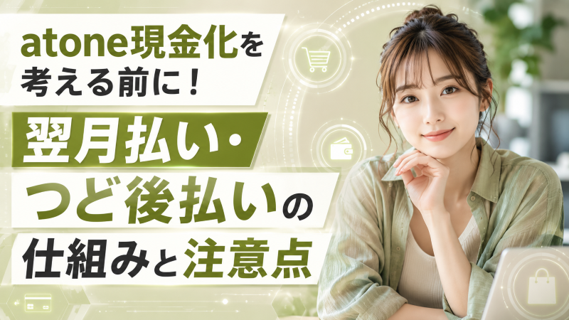 atone現金化を考える前に!翌月払い・つど後払いの仕組みと注意点
