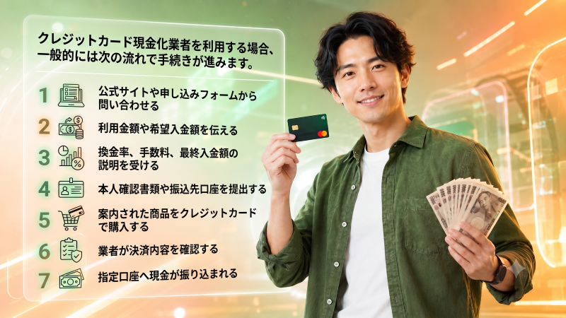 クレジットカード現金化の流れ