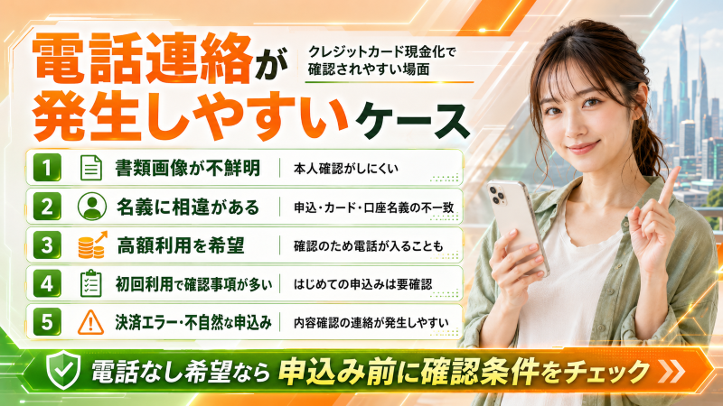 電話連絡が発生しやすいケース