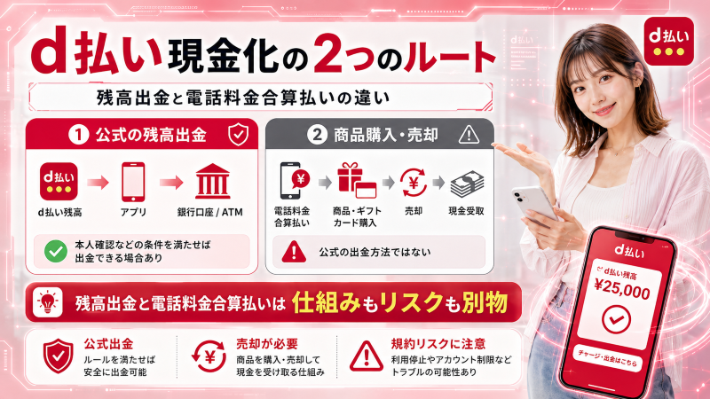 d払い現金化の方法