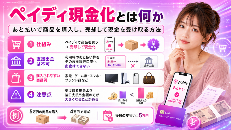 ペイディあと払い現金化とは