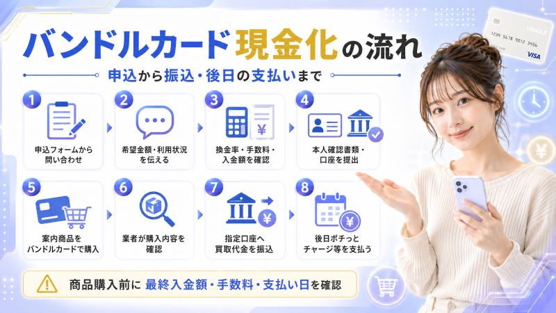 バンドルカード現金化の流れ